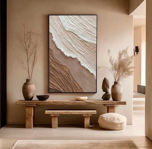 Stille Struktur – Handgemaltes Leinwandbild